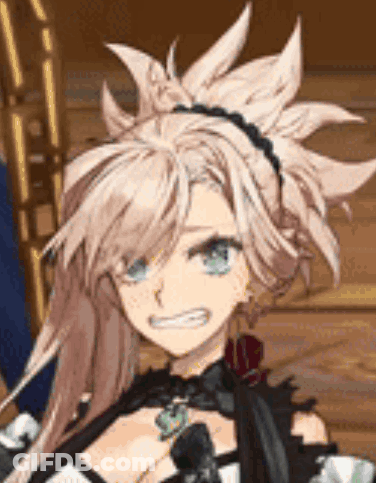 A Close Up Of A Female Anime Character With Long Hair And A Headband . GIF