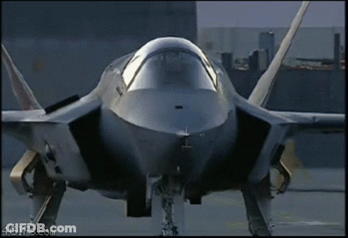 A Close Up Of A Fighter Jet With A 4Gifs.com Watermark GIF