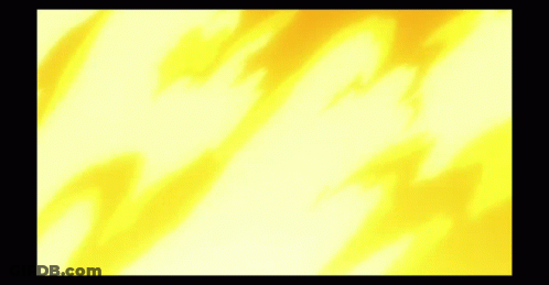 A Close Up Of A Fire Explosion With A Yellow Background GIF