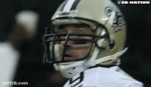 A Close Up Of A Football Player Wearing A Helmet That Says Sb Nation On It GIF