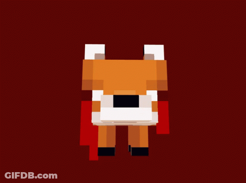 A Close Up Of A Fox 'S Face In A Video Game GIF