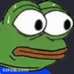 A Close Up Of A Frog With Big Eyes And A Blue Shirt On . GIF
