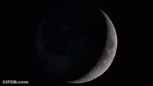 A Close Up Of A Full Moon In The Night Sky GIF