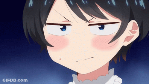 A Close Up Of A Girl Making A Funny Face With Her Eyes Closed GIF