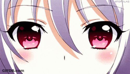 A Close Up Of A Girl 'S Eyes With A Watermark That Says @Tofoblas GIF