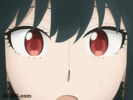 A Close Up Of A Girl 'S Eyes With Red And White Irises GIF