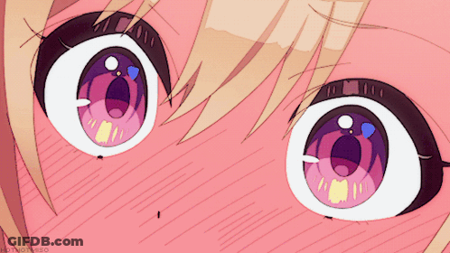 A Close Up Of A Girl 'S Eyes With The Word Hot Not Visible In The Bottom Right Corner GIF