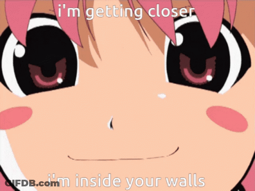A Close Up Of A Girl 'S Eyes With The Words " I 'M Getting Closer " GIF