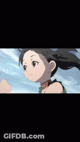 A Close Up Of A Girl 'S Face In An Anime GIF