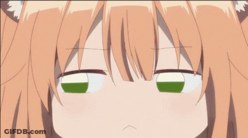 A Close Up Of A Girl 'S Face With A Blue Tear Running Down Her Forehead GIF