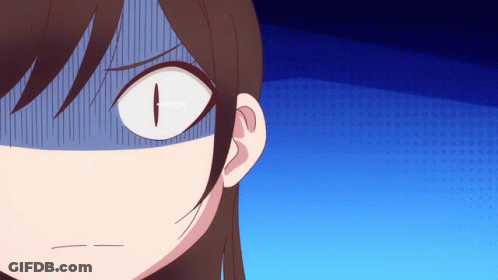 A Close Up Of A Girl 'S Face With A Cat Eye GIF