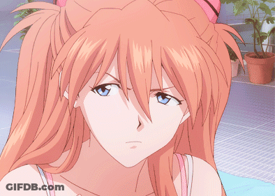 Girl's Face With Serious Expression GIF