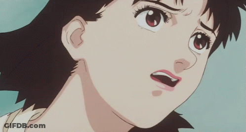 A Close Up Of A Girl 'S Face With A Surprised Expression GIF