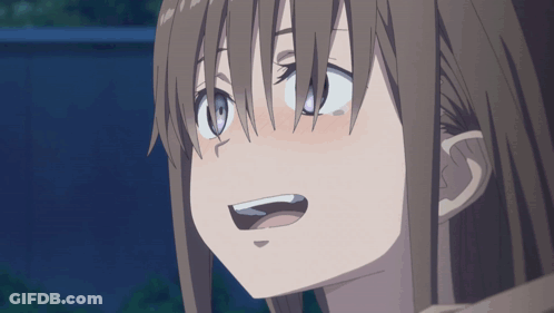 A Close Up Of A Girl 'S Face With A Surprised Expression GIF