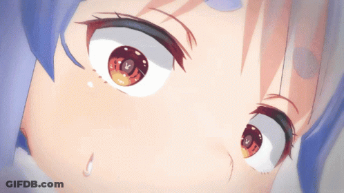 A Close Up Of A Girl 'S Face With A Tear Running Down Her Cheek GIF