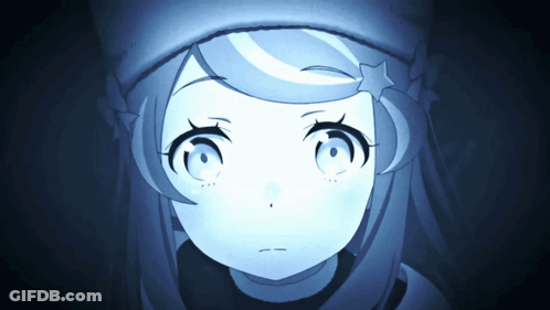 A Close Up Of A Girl 'S Face With Blue Eyes GIF