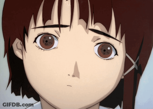 Girl's Face Close Up With Brown Eyes And White Nose GIF