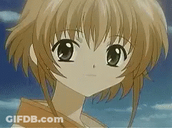 A Close Up Of A Girl 'S Face With Brown Hair GIF