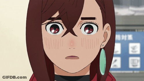 A Close Up Of A Girl 'S Face With Chinese Writing On The Bottom GIF