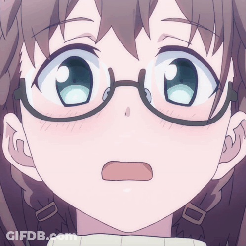A Close Up Of A Girl 'S Face With Glasses GIF