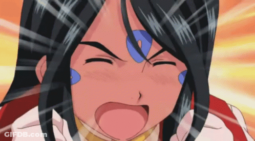 A Close Up Of A Girl 'S Face With Her Eyes Closed And Her Mouth Open GIF