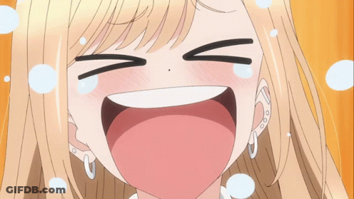 A Close Up Of A Girl 'S Face With Her Mouth Open And Tears Coming Out Of Her Eyes GIF