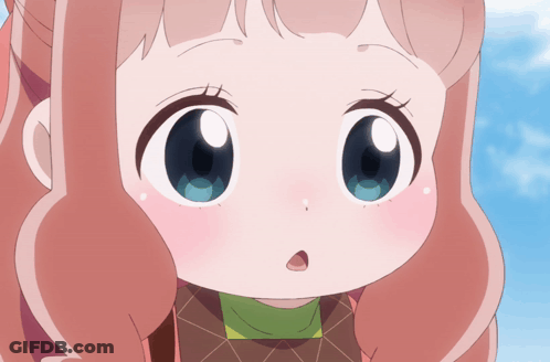 A Close Up Of A Girl 'S Face With Her Mouth Open GIF