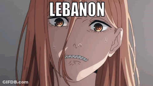 A Close Up Of A Girl 'S Face With Lebanon Written On It GIF