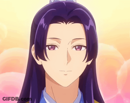 Girl's Face Close Up With Purple Hair GIF