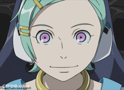 A Close Up Of A Girl 'S Face With Planetaryoratorio Written In The Corner GIF