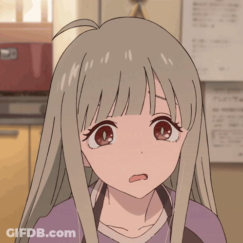 A Close Up Of A Girl 'S Face With Tears Running Down Her Face GIF