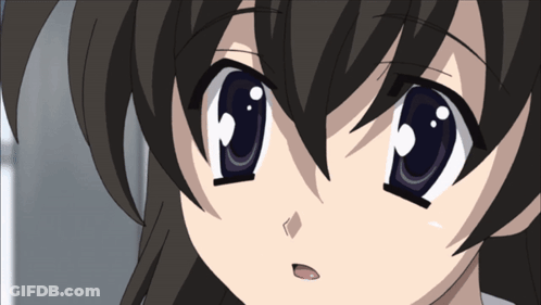 A Close Up Of A Girl 'S Face With The Letter P On Her Left Eye GIF