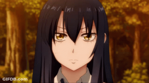 A Close Up Of A Girl 'S Face With The Letters Ii And Iii On Her Hair GIF