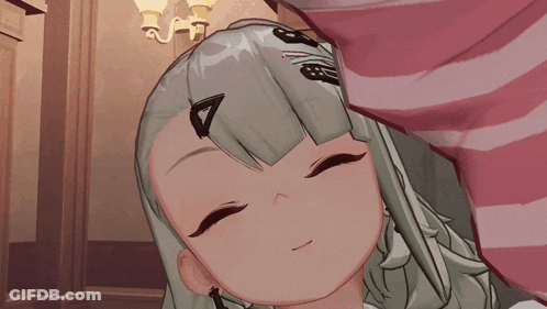 A Close Up Of A Girl 'S Face With The Number 8 On Her Hair GIF