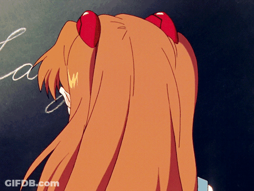 Girl's Head With La On Blackboard GIF