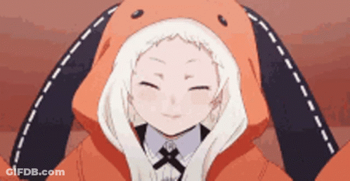 A Close Up Of A Girl Wearing A Bunny Hooded Jacket . GIF