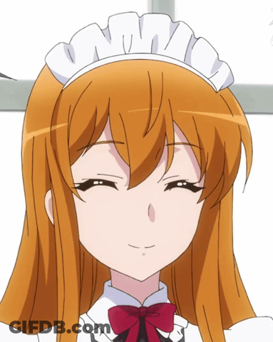 A Close Up Of A Girl Wearing A Maid Costume GIF