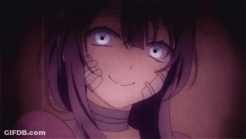 A Close Up Of A Girl With A Bandage Around Her Mouth And A Smile On Her Face . GIF