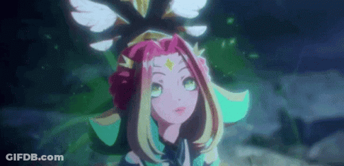 A Close Up Of A Girl With A Flower In Her Hair . GIF