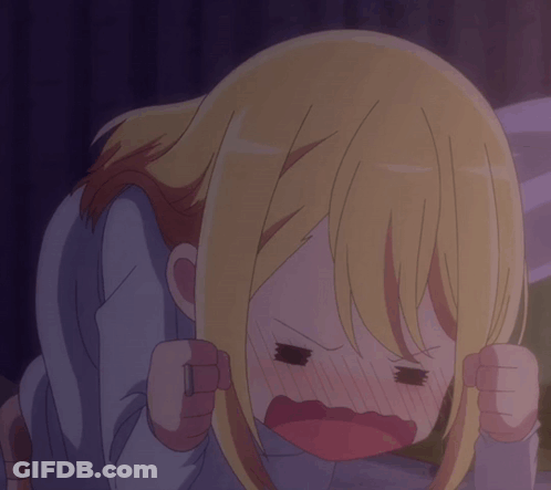 A Close Up Of A Girl With Blonde Hair Making A Funny Face GIF