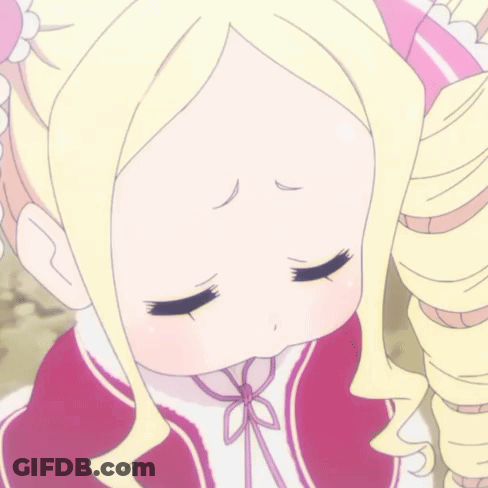 A Close Up Of A Girl With Her Eyes Closed Wearing A Pink Jacket GIF