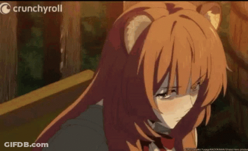 A Close Up Of A Girl With Long Hair And Ears From A Anime . GIF