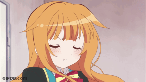 A Close Up Of A Girl With Long Orange Hair GIF