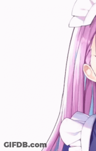 A Close Up Of A Girl With Purple Hair GIF