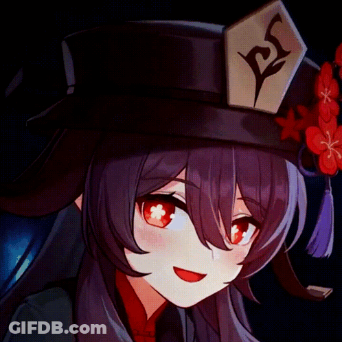 A Close Up Of A Girl With Red Eyes Wearing A Hat With The Letter S On It GIF