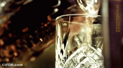 A Close Up Of A Glass With The Year 2022 At The Bottom GIF