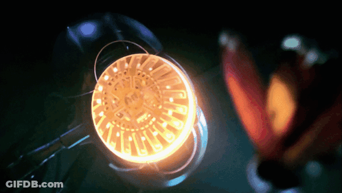 A Close Up Of A Glowing Object With The Letters A And R On It GIF