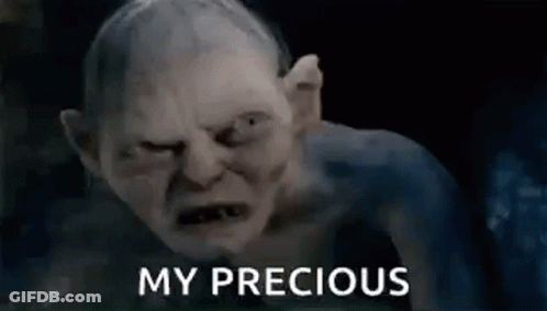 A Close Up Of A Gollum From The Lord Of The Rings . GIF