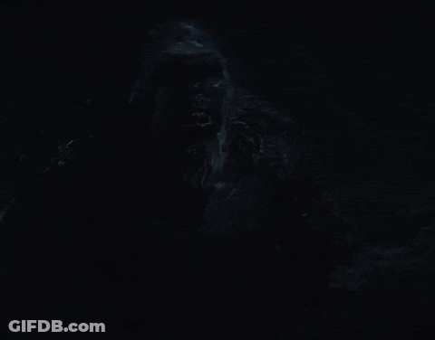 A Close Up Of A Gorilla With Its Mouth Open GIF