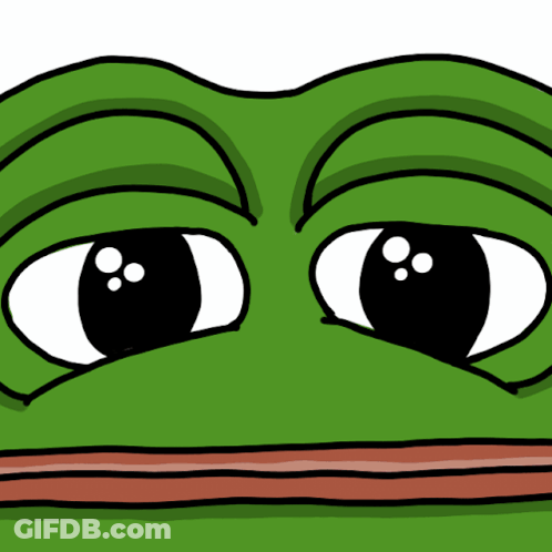 A Close Up Of A Green Frog 'S Eyes GIF